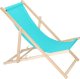 Leżak ogrodowy, drewniany z 3-stopniową regulacją, plażowy, balkonowy, turkusowy UNIWERSALNY 12