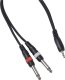 CABLE4ME kabel przewód mini jack 3,5 mm stereo  2x jack mono 6,3 mm 6 m 2