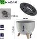 KADAX Doniczka Donica Na Kwiaty 29cm Osłonka + Wkład Nóżki Korek Kwietnik szary 2