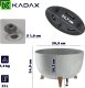 KADAX Doniczka Donica Na Kwiaty 40cm Osłonka + Wkład Nóżki Korek Kwietnik szary 1