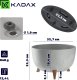 KADAX Doniczka Donica Na Kwiaty 33cm Osłonka + Wkład Nóżki Korek Kwietnik szary 1