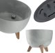 KADAX Doniczka Donica Na Kwiaty 33cm Osłonka + Wkład Nóżki Korek Kwietnik szary 8
