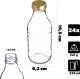 KADAX Butelka Szklana Soczek 330ml Z Zakrętką Na Sok Butelki Na Soki Nalewki 24x 1