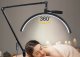 Lampa Led Kosmetyczna Bezcieniowa Do Makijażu Paznokci Rzęs + Statyw Jezdny / Gx530r / Czarny 10