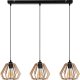 BELIS Lampa sufitowa BERGO żyrandol czarny drewno 3 x E27 0004 1