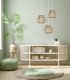 BELIS Lampa sufitowa BERGO żyrandol czarny drewno 3 x E27 0010 1