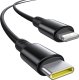 Ładowarka Baseus Ładowarka samochodowa 60W 2xUSB-C + wbudowany kabel USB-C, Lightning (Czarna) 5