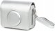 Pokrowiec LoveInstant Srebrne Etui Pokrowiec Futerał + Szkło 9h + 10x Naklejki Do Fujifilm Instax Mini Evo 10