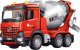 LeanToys Betoniarka Budowlana Zdalnie Sterowana RC 2.4G 9CH Czerwona 2