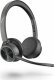 Poly Voyager 4320 MS Teams Wireless Headset, Bluetooth, USB-A, +BT700 dongle, +Charging Stand, Black 1