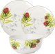 Serwis obiadowy porcelanowy Florina Protea 18 elementów zestaw talerzy dla 6 osób piękny wzór kwiaty 1