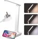 Lampka LED z funkcją ładowania gniazdkiem i stojakiem na telefon Alogy Desk Lamp 2 gniazda sieciowe 2x USB Biała 12