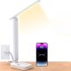 Lampka LED z funkcją ładowania gniazdkiem i stojakiem na telefon Alogy Desk Lamp 2 gniazda sieciowe 2x USB Biała 15