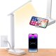 Lampka LED z funkcją ładowania gniazdkiem i stojakiem na telefon Alogy Desk Lamp 2 gniazda sieciowe 2x USB Biała 16