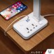 Lampka LED z funkcją ładowania gniazdkiem i stojakiem na telefon Alogy Desk Lamp 2 gniazda sieciowe 2x USB Biała 3