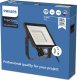 LED spotlight PHILIPS, IP65, 50W, 3000K, 4500lm, with motion sensor, black, 22.3x5.7x21 cm 2