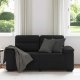 vidaXL Sofa 2-osobowa Czarna 120 cm Tkanina 3