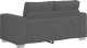 vidaXL vidaXL Sofa dwuosobowa Ciemnoszara 120 cm Tkanina sztruksowa 6