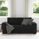 vidaXL Sofa 2-osobowa, czarna, 140 cm, tapicerowana tkaniną 3