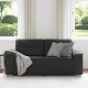 vidaXL 2-osobowa sofa, czarna, 140 cm, sztuczna skóra 3