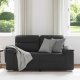 vidaXL 2-osobowa sofa, czarna, 120 cm, sztuczna skóra 3