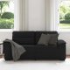 vidaXL Sofa 2-osobowa, czarna, 140 cm, tapicerowana tkaniną 3