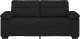 vidaXL Sofa 2-osobowa, czarna, 140 cm, tapicerowana tkaniną 4