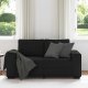 vidaXL Sofa 2-osobowa Czarna 120 cm Tkanina 3