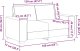 vidaXL Sofa 2-osobowa Czarna 120 cm Tkanina 9