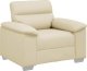 vidaXL Fotel, kremowy, 60 cm, obity sztuczną skórą 2