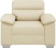 vidaXL Fotel, kremowy, 60 cm, obity sztuczną skórą 4
