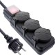 Kabel zasilający m_Rittal InLine® Listwa zewnętrzna z gniazdami 3-krotny kontakt ochronny IP44 z włącznikiem 3m 1
