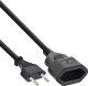 InLine InLine® Euro-Verlängerung, Eurostecker an Eurokupplung, schwarz, 1m 1