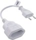 InLine® Euro-Verlängerung, Eurostecker an Eurokupplung, weiß, 0,2m 1
