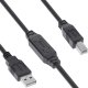 InLine® USB 2.0 Aktiv-Kabel, USB-A Stecker zu USB-B Stecker, 10m 1