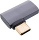 InLine® USB4 Adapter, USB-C Stecker/Buchse rechts/links gewinkelt, Alu, grau 1