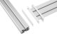 InLine® Slatwall Tischhalterung, Panel Aluminium 1m inkl. 2 Stützen 0,43m 3