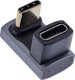InLine® USB4 Adapter, USB-C Stecker/Buchse 180°, Aluminium, grau 1