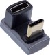 InLine® USB4 Adapter, USB-C Stecker/Buchse 180°, Aluminium, grau 1