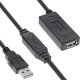 Kabel USB Manhattan USB-A - USB-A 15 m Czarny 1