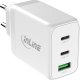 Ładowarka Axagon InLine® USB PD zasilacz, ładowarka GaN, 3-Port, Dual USB-C+USB-A, 65W, biały 1
