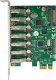 InLine® Schnittstellenkarte, 7x USB-A 3.2 Gen.1, PCIe, mit SATA Stromanschluss 2