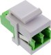 InLine® LWL Keystone Snap-in Kupplung weiß, Duplex LC/LC, single, grün, Keramik 1