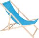 Leżak ogrodowy, drewniany z 3-stopniową regulacją, plażowy, balkonowy, niebieski UNIWERSALNY 2