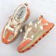 Skórzane sneakersy damskie beżowo pomarańczowe Goe RR2N4064 38 4