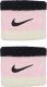 Frotki na nadgarstki Nike Swoosh Wristbands 2 szt. czarno-różowo-białe N0001565641 1