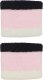 Frotki na nadgarstki Nike Swoosh Wristbands 2 szt. czarno-różowo-białe N0001565641 1