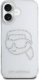 Case Karl Lagerfeld IML Rhinestones Karl Head for iPhone 16 transparent 2
