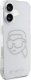 Case Karl Lagerfeld IML Rhinestones Karl Head for iPhone 16 transparent 3