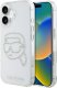 Case Karl Lagerfeld IML Rhinestones Karl Head for iPhone 16 transparent 9